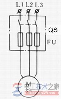 刀開關(guān)直接起動(dòng)控制電路